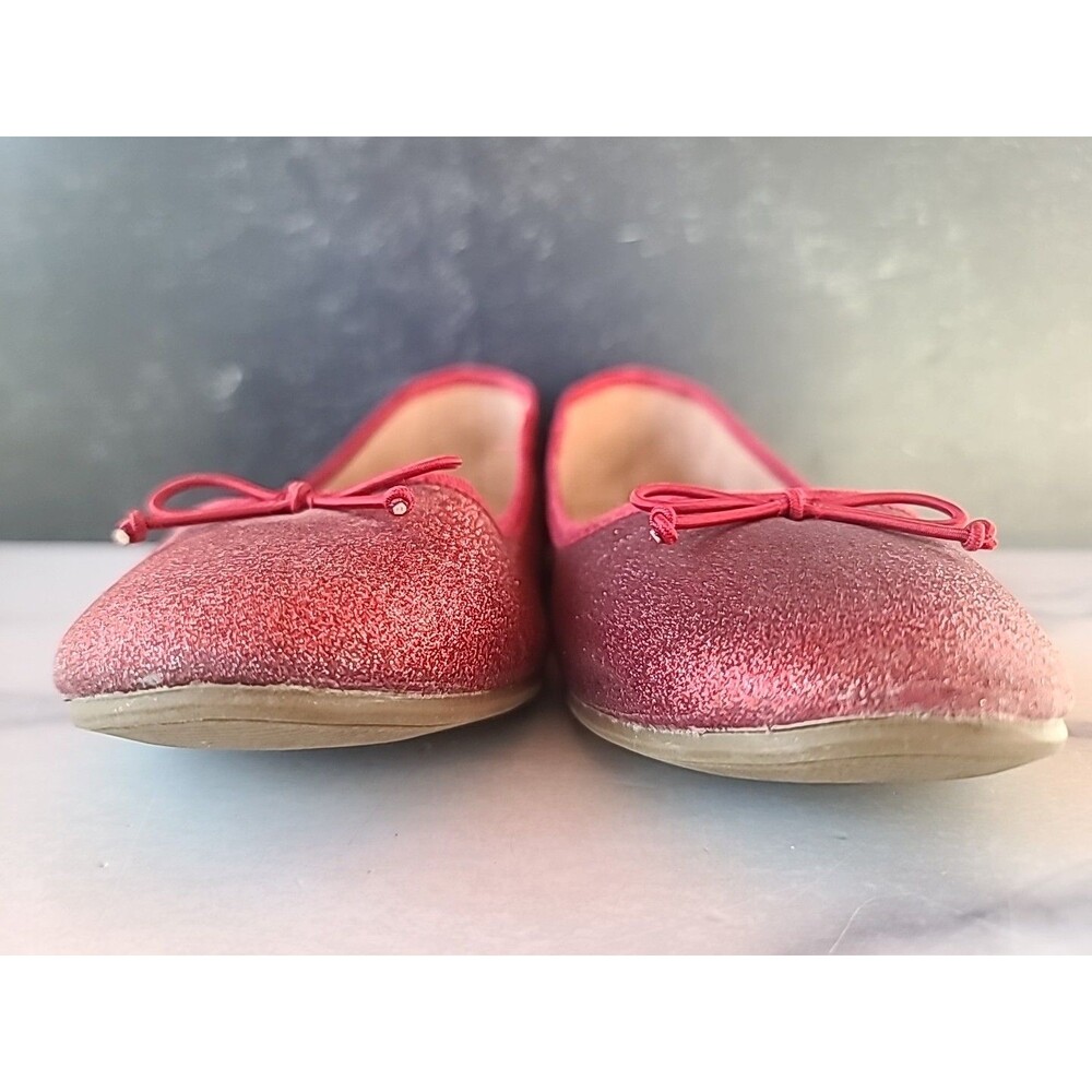 Cat & Jack Girls Kids Genice Red Glitter Slip On Ballet Flats Shoes Size 5 - Picture 6 of 10